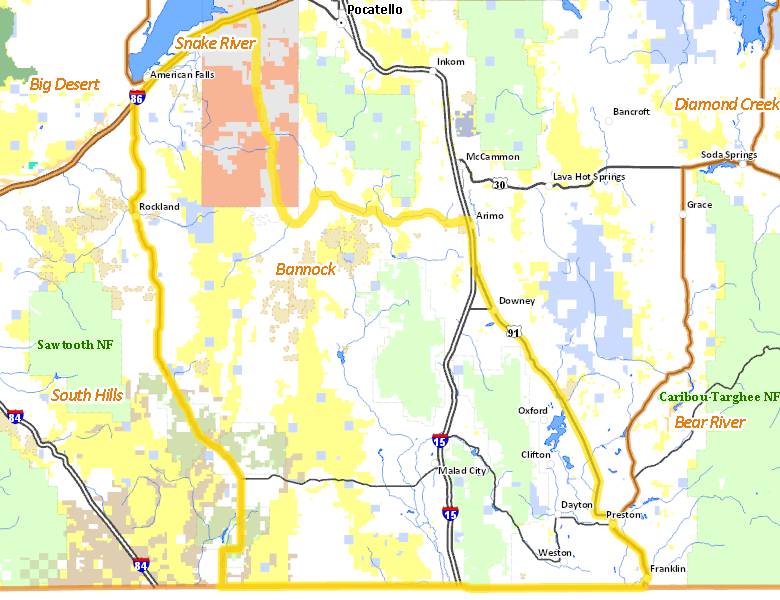 Map of Hunt Area