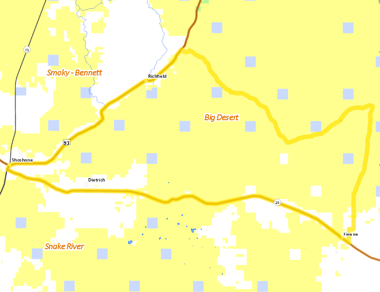 Map of Hunt Area
