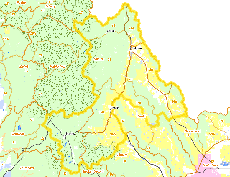 Map of Hunt Area