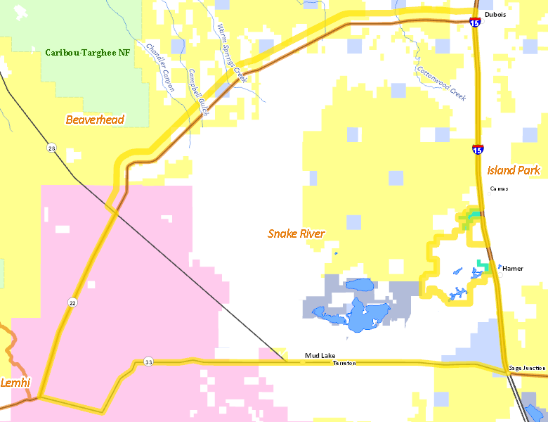 Map of Hunt Area