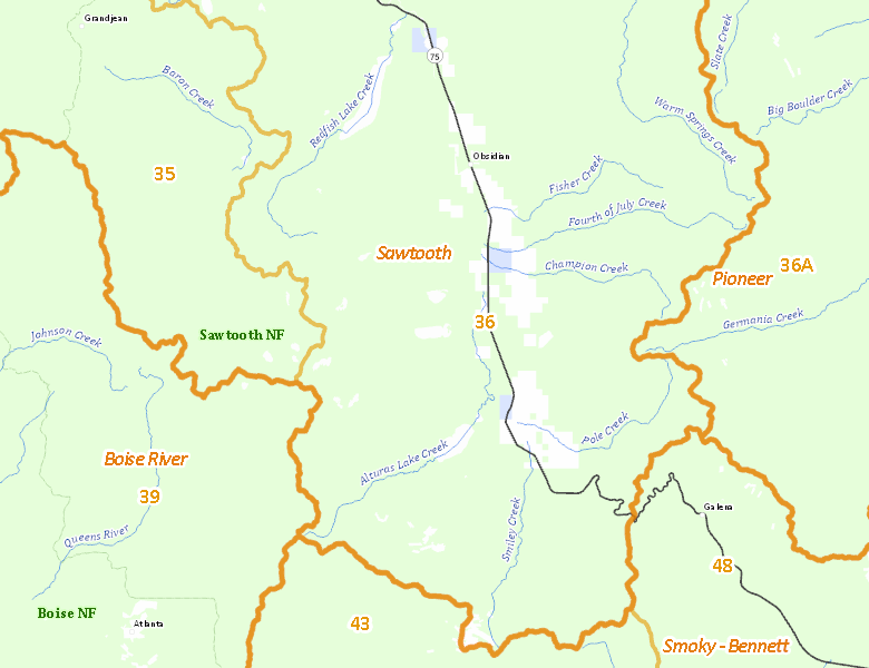 Map of Hunt Area