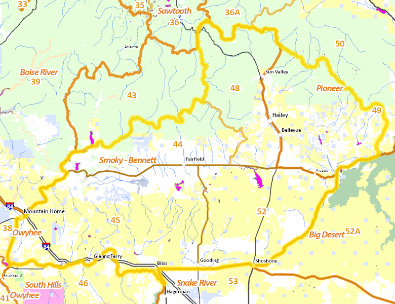 Map of Hunt Area