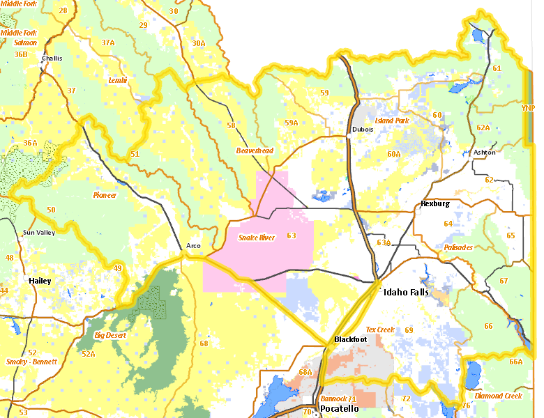Map of Hunt Area