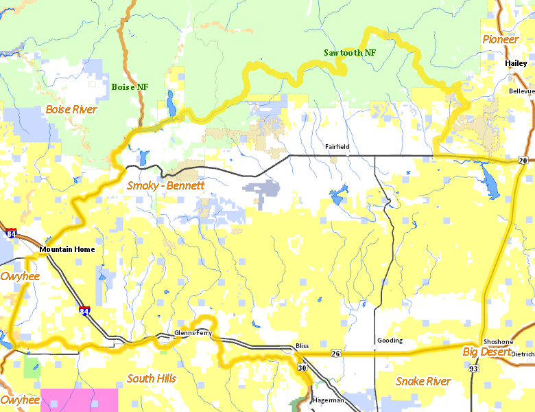 Map of Hunt Area