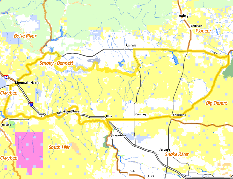 Map of Hunt Area